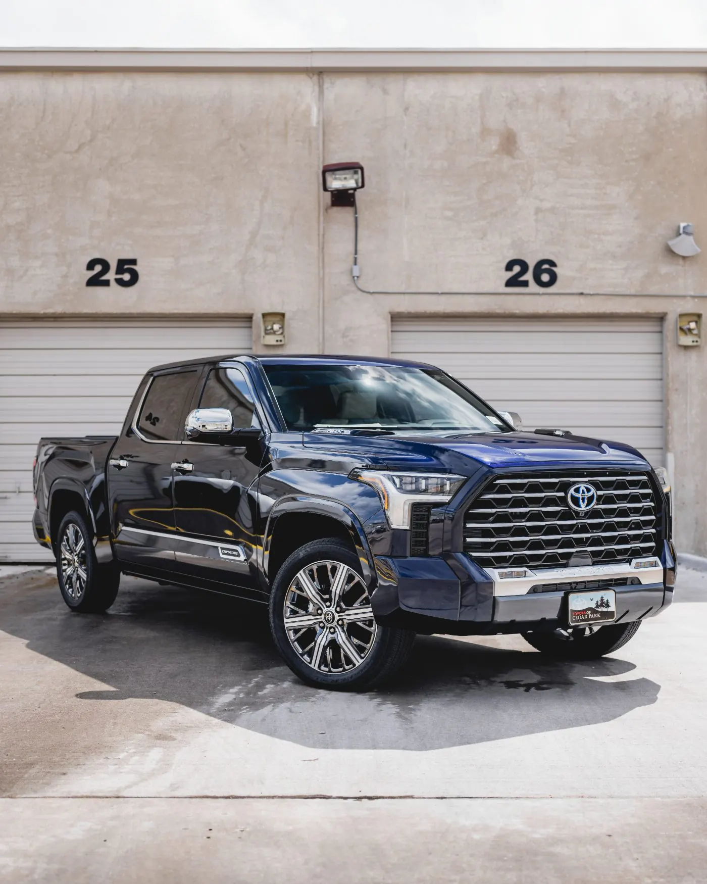 A Toyota Tundra outside the Cobra Auto Styling shop in Prince George after a detail
