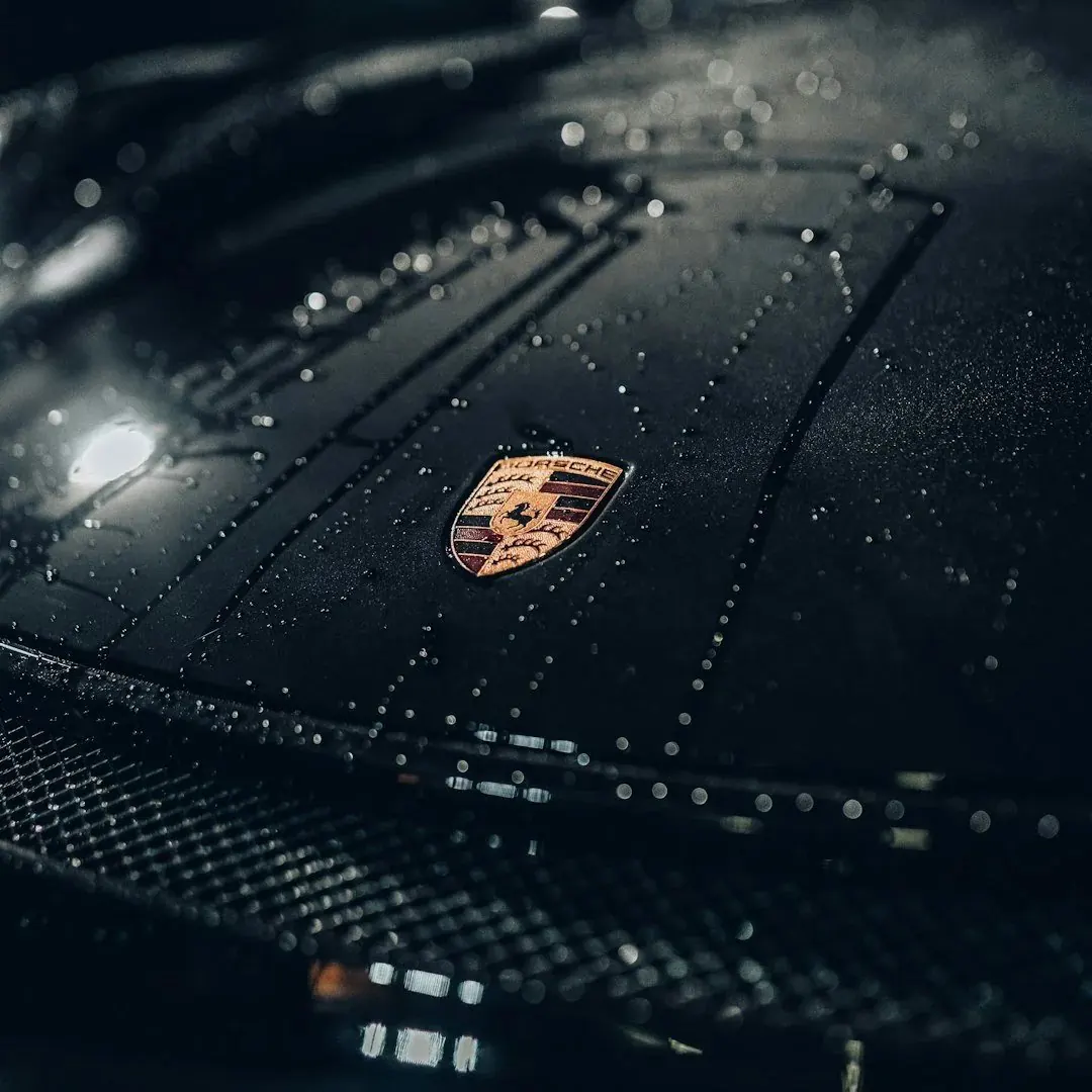 Water beading on a ceramic-coated hood after an XPEL Fusion Plus application in Prince George